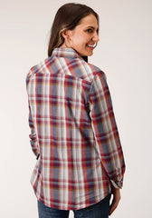 Roper Womens Long Sleeve Snap Honor Plaid Western Shirt - Flyclothing LLC