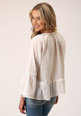 Roper Womens Long Sleeve Viscose Cotton Crepe Blouse - Flyclothing LLC