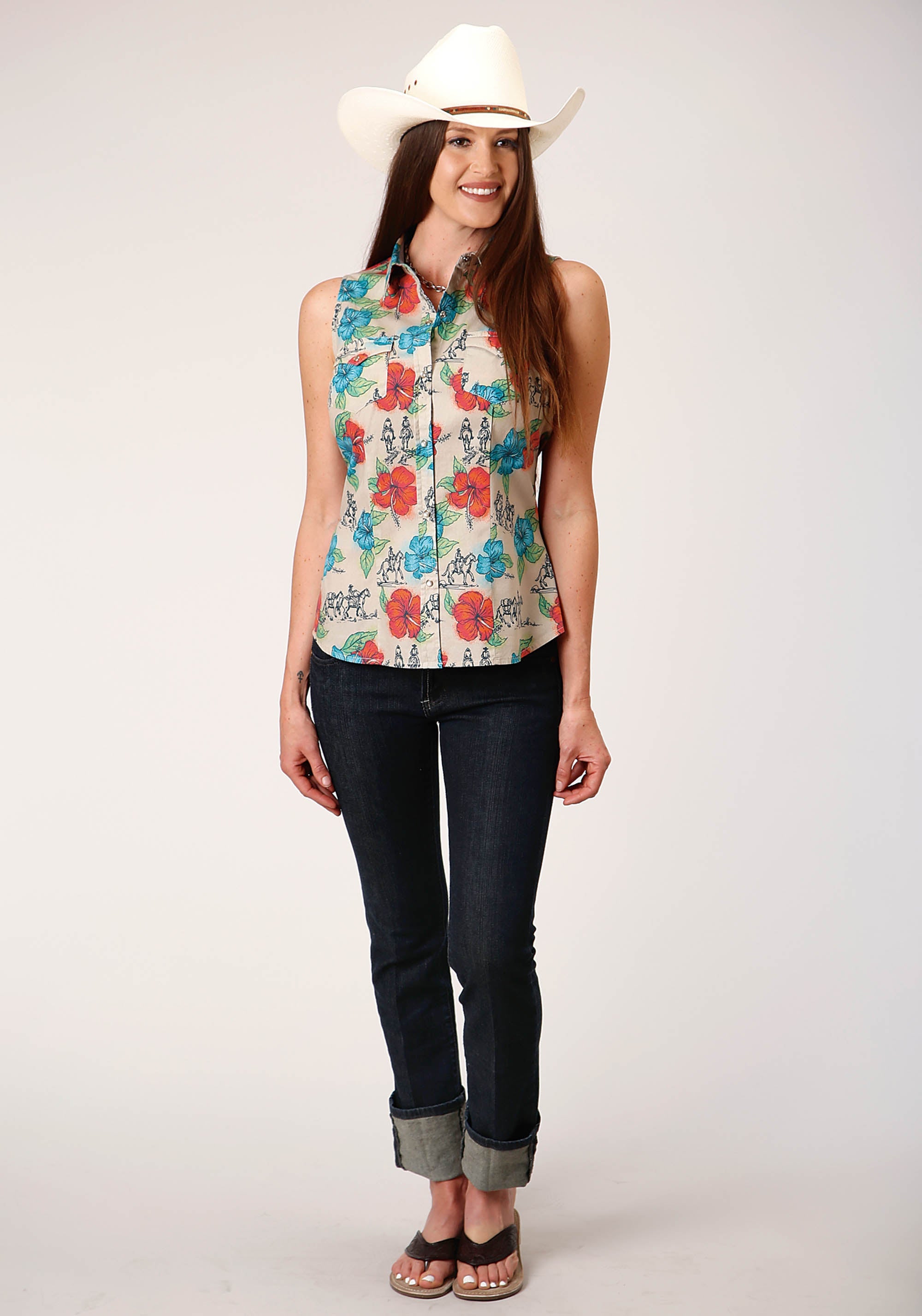 Women's Sleeveless Shirts – tagged color_multi-color – The Western Company