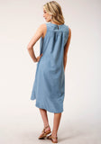 Roper Womens Sleeveless Denim Sleeveless Dress - Flyclothing LLC