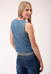 Roper Womens Cotton Denim Western Vest