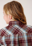 Roper Girls Long Sleeve Snap Southwest Plaid Western Shirt - Flyclothing LLC