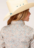 Roper Girls Long Sleeve Snap Dot Paisley Print Western Shirt - Flyclothing LLC