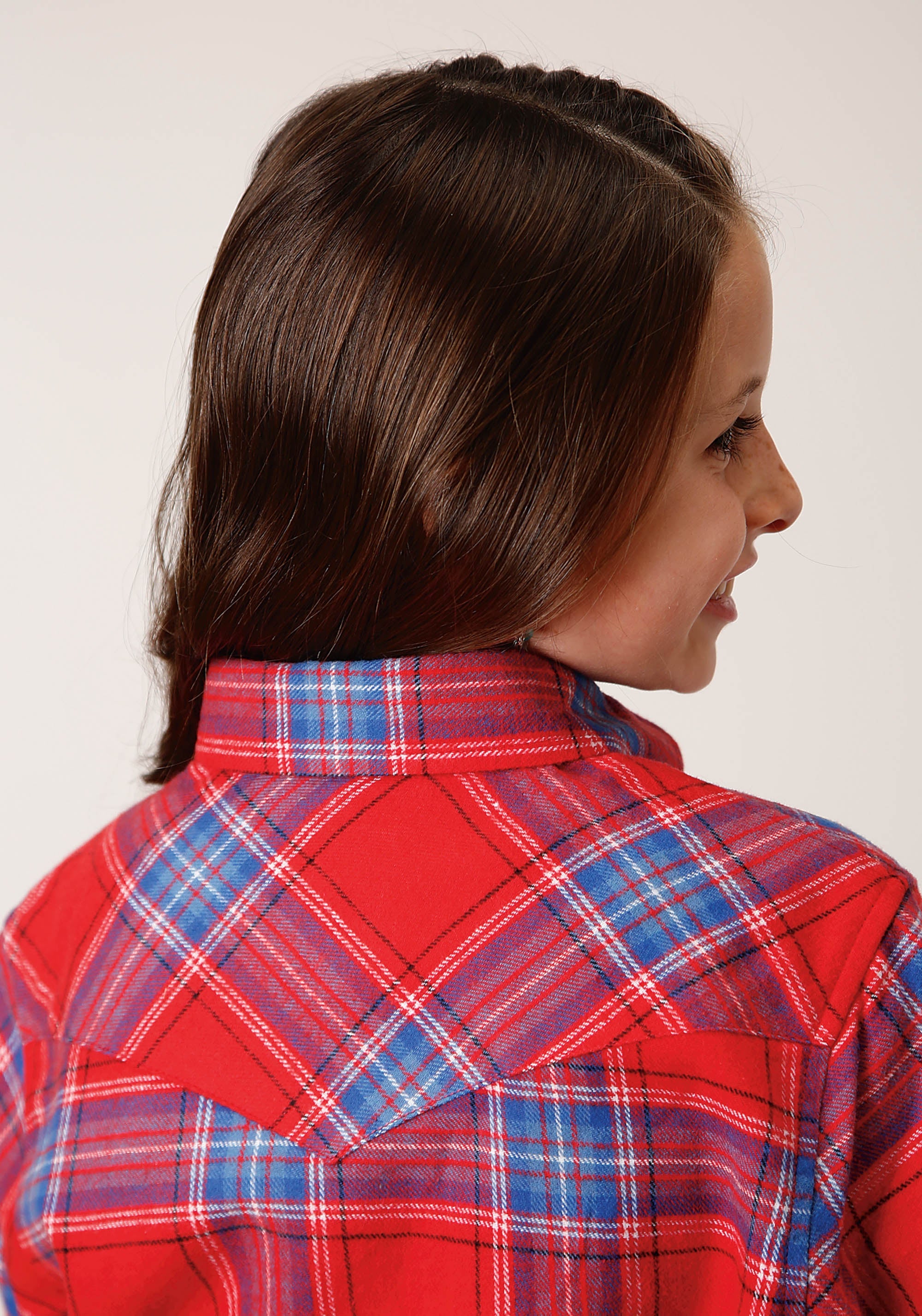 Roper Girls Long Sleeve Button Unlined Flannel Western Shirt - Flyclothing LLC