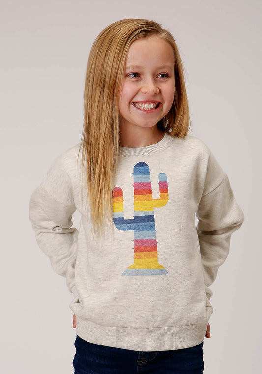 Roper Girls Long Sleeve Fleece Sweatshirt - Roper