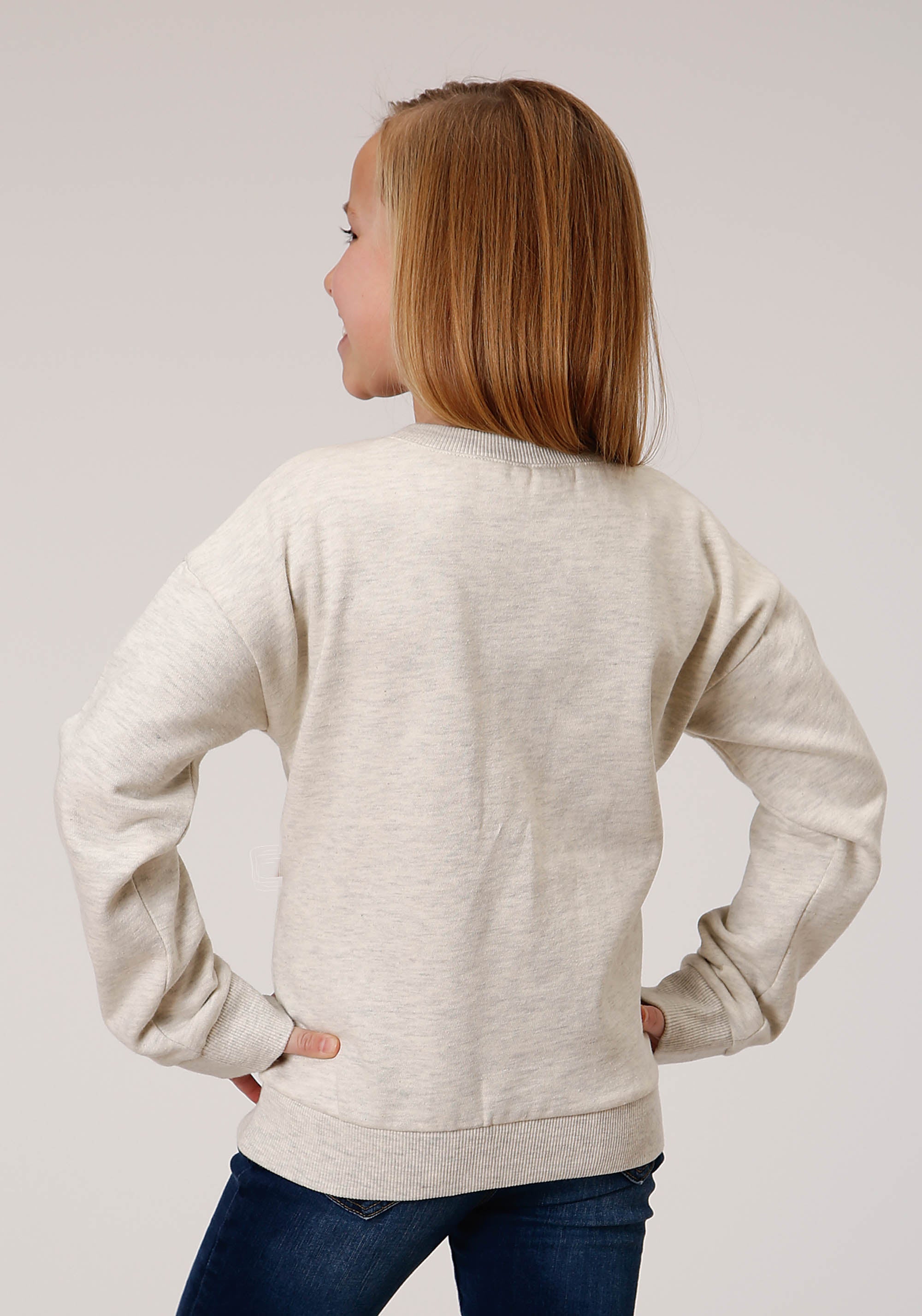 Roper Girls Long Sleeve Fleece Sweatshirt - Roper