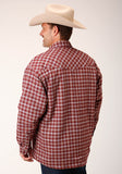 Roper Mens Long Sleeve Snap Sherpa Lined Flannel Shirt Jacket - Flyclothing LLC