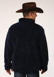 Roper Mens Solid Blue Polar Fleece Pullover - Flyclothing LLC