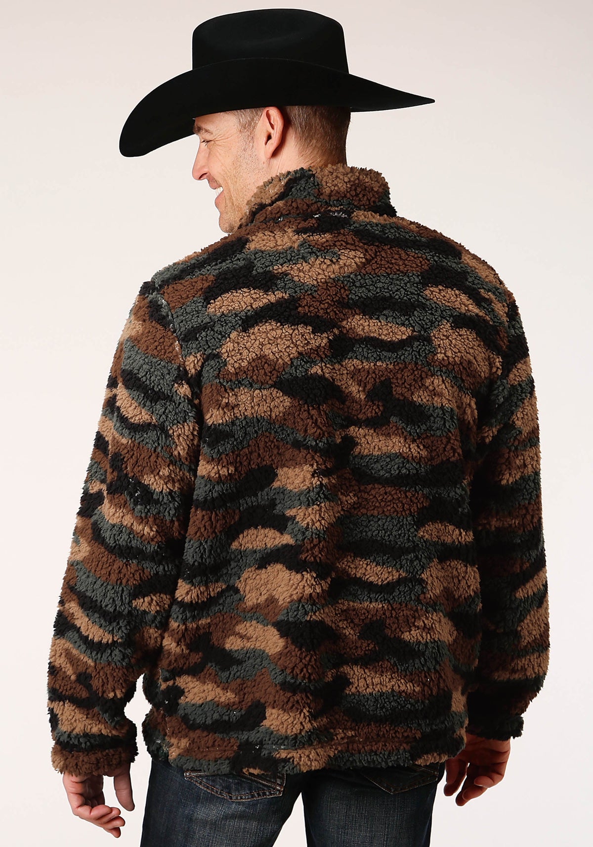 Roper Mens Camo Print Polar Fleece Pullover - Flyclothing LLC