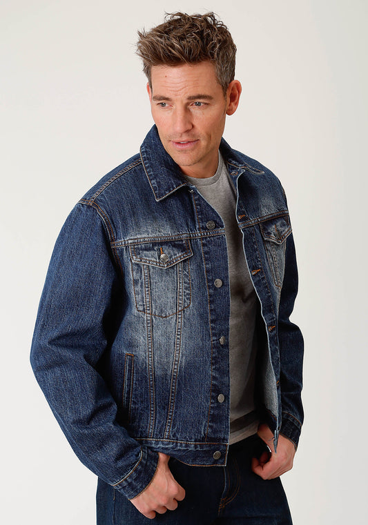 Roper Mens Blue Denim Jacket