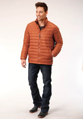 Roper Mens Down Proof Coated Jacket Rust