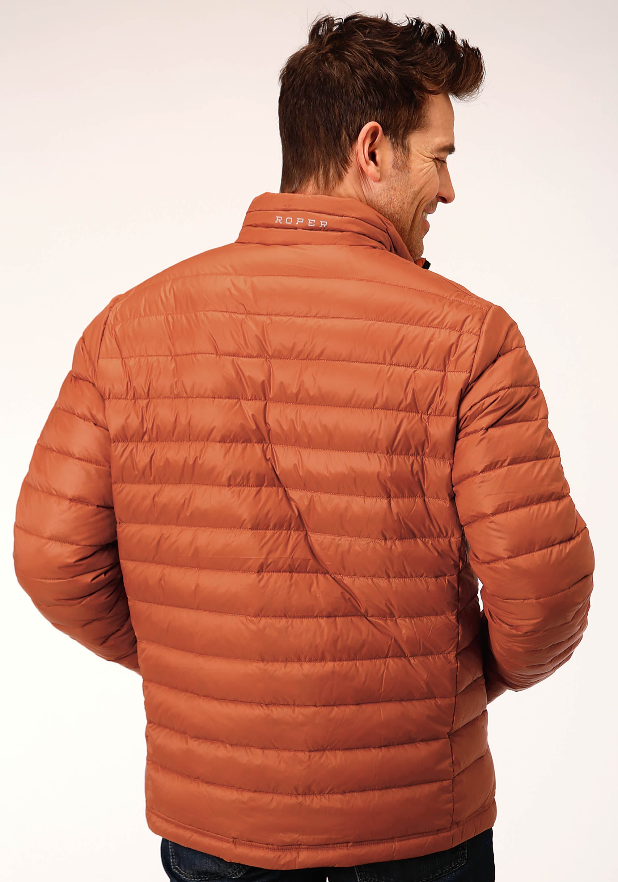 Roper Mens Down Proof Coated Jacket Rust - Flyclothing LLC