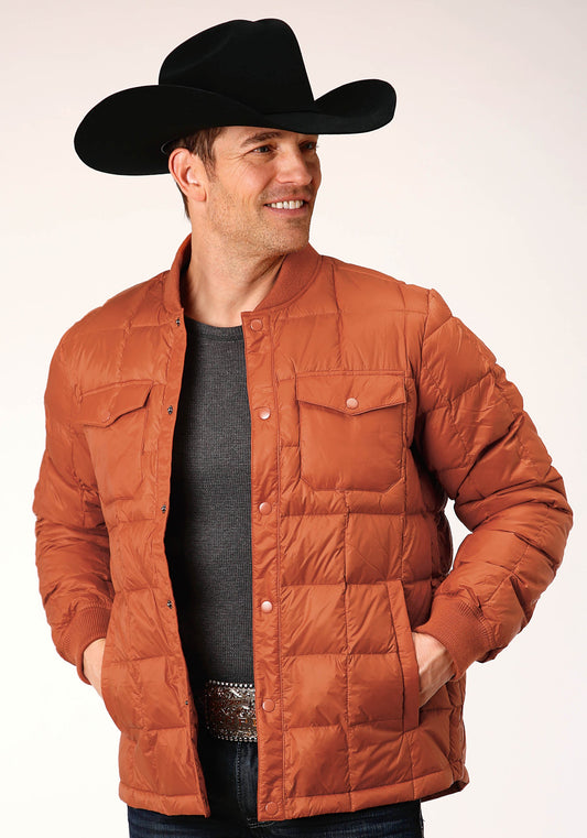 Roper Mens Down Proof Coated Jacket Rust