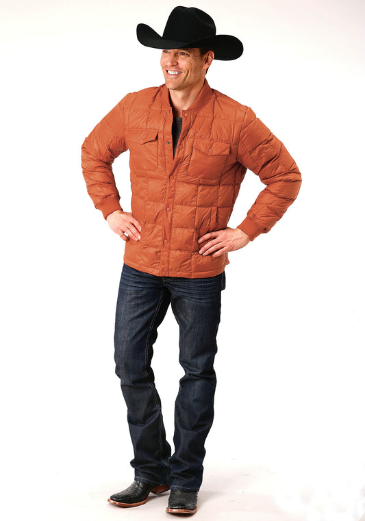 Roper Mens Down Proof Coated Jacket Rust - Flyclothing LLC