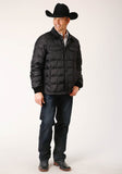 Roper Mens Black Nylon Down Proof Coated Jacket - Flyclothing LLC