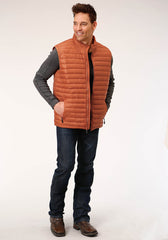 Roper Mens Down Proof Coated Vest Rust Vest - Flyclothing LLC