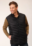 Roper Mens Black Nylon Down Proof Coated Vest