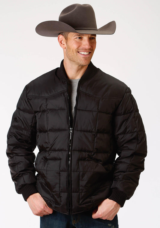 ROPER MENS BLACK POLY-FILLED JACKET - Flyclothing LLC