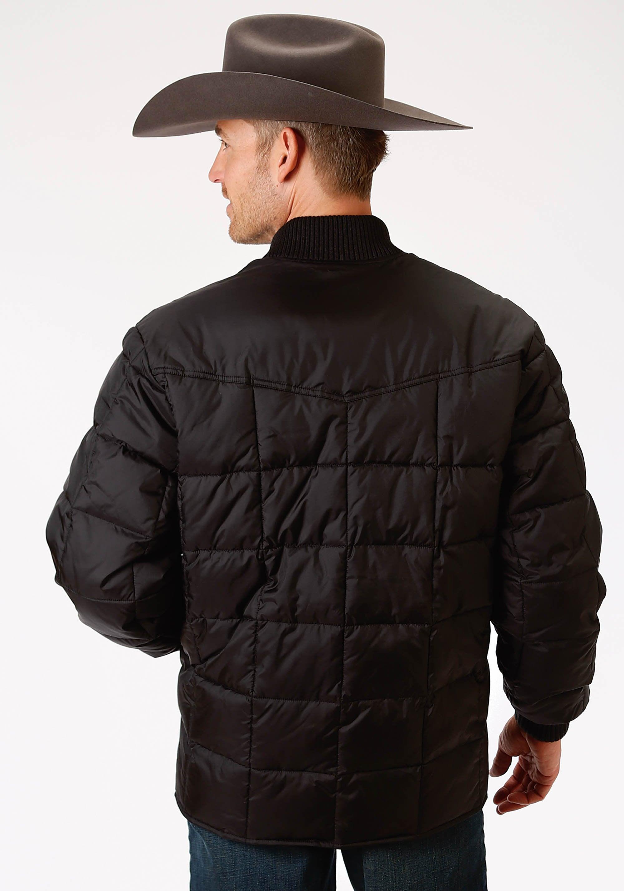 ROPER MENS BLACK POLY-FILLED JACKET - Flyclothing LLC