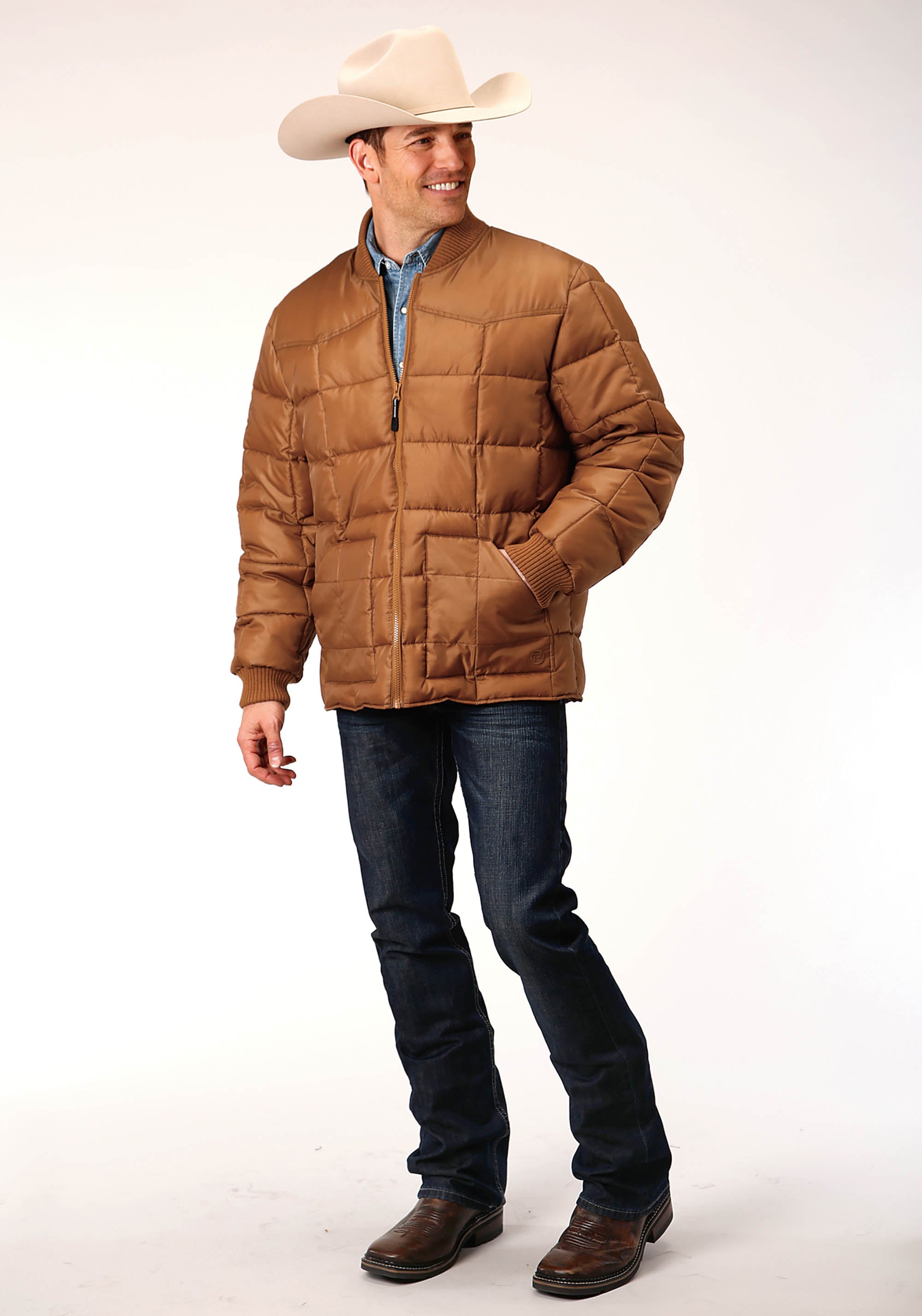 Roper Mens Caramel Men's Jacket - Flyclothing LLC