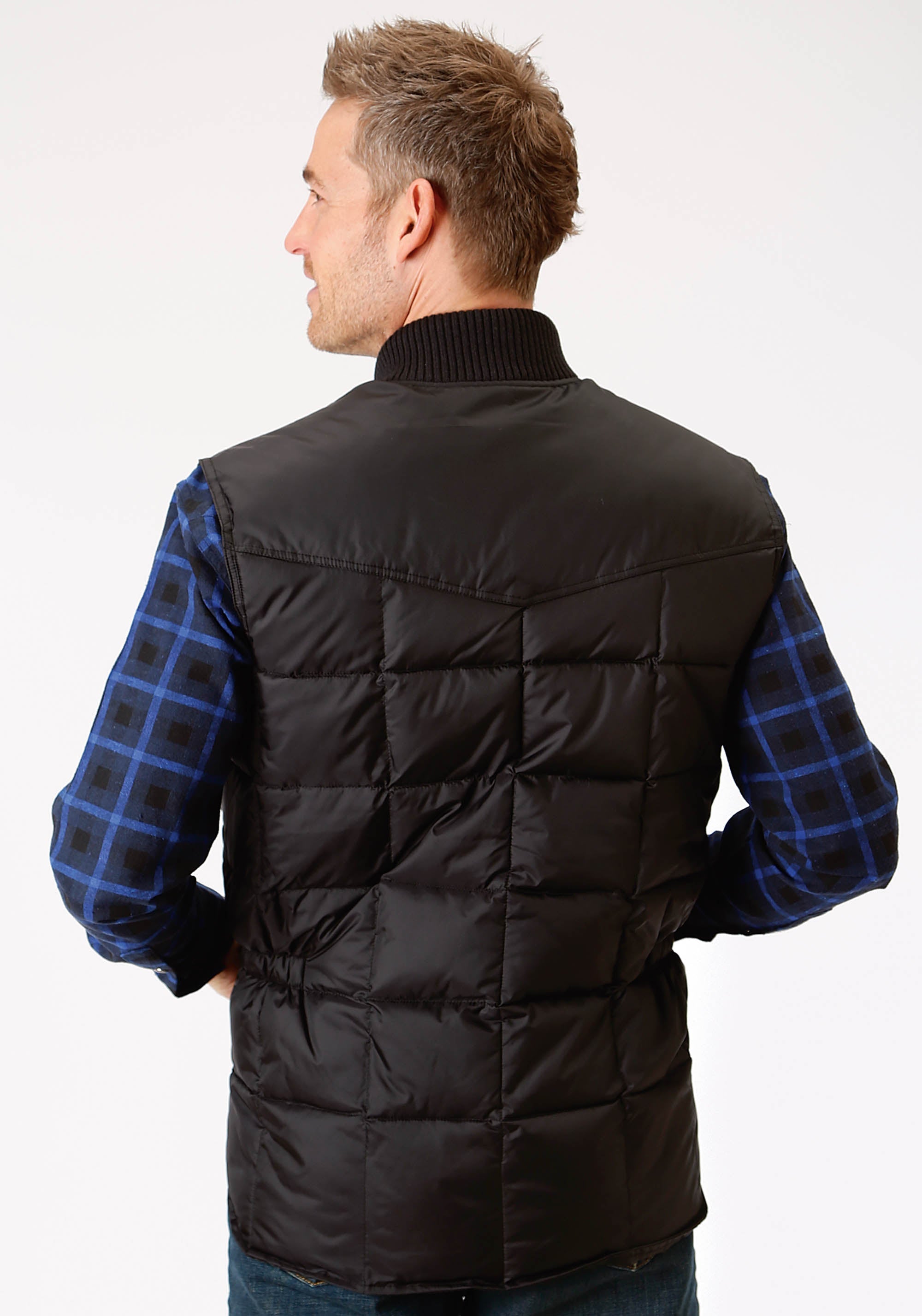 Roper Mens Black Poly-Filled Vest - Flyclothing LLC