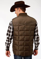 Roper Mens Brown Poly-Filled Vest - Flyclothing LLC