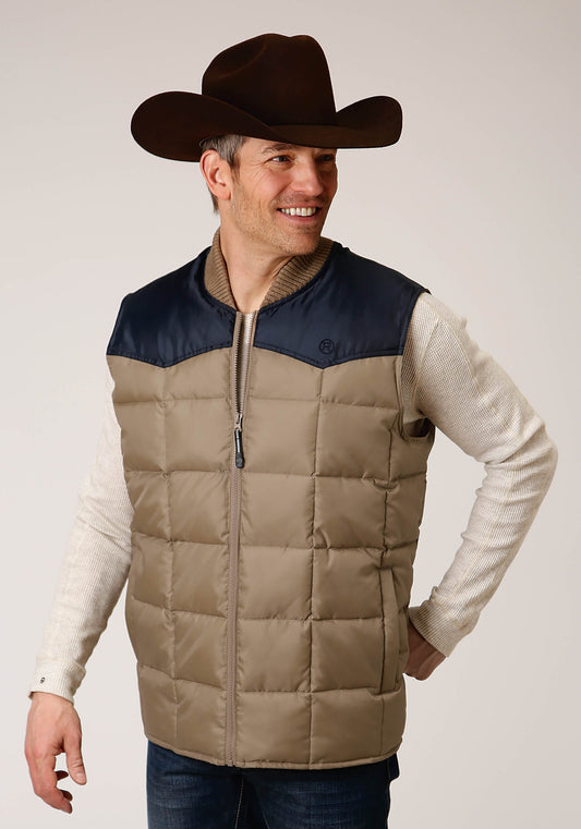 Roper Mens Quilted Poly With Poly Fill Vest