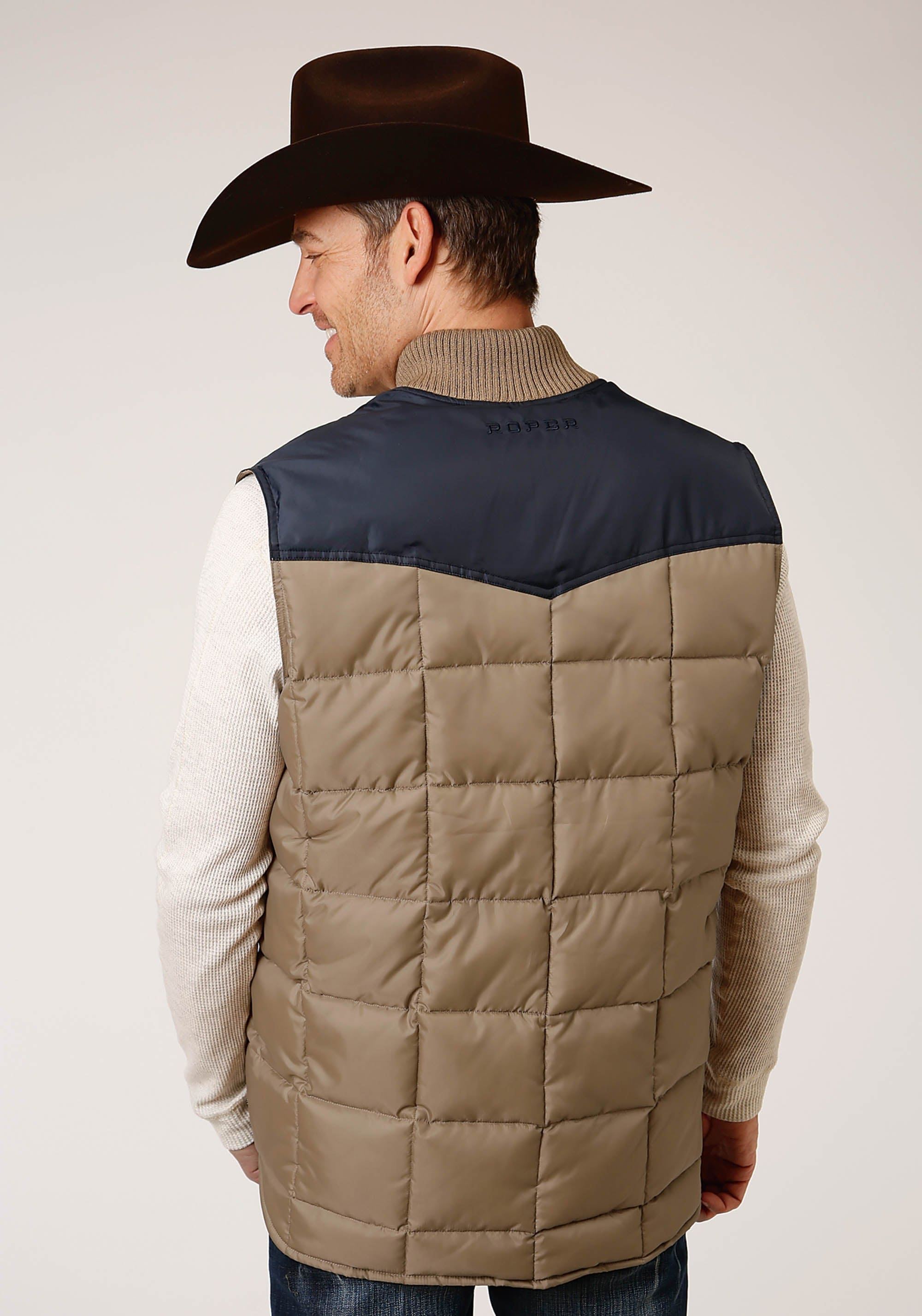 Roper Mens Quilted Poly With Poly Fill Vest - Flyclothing LLC