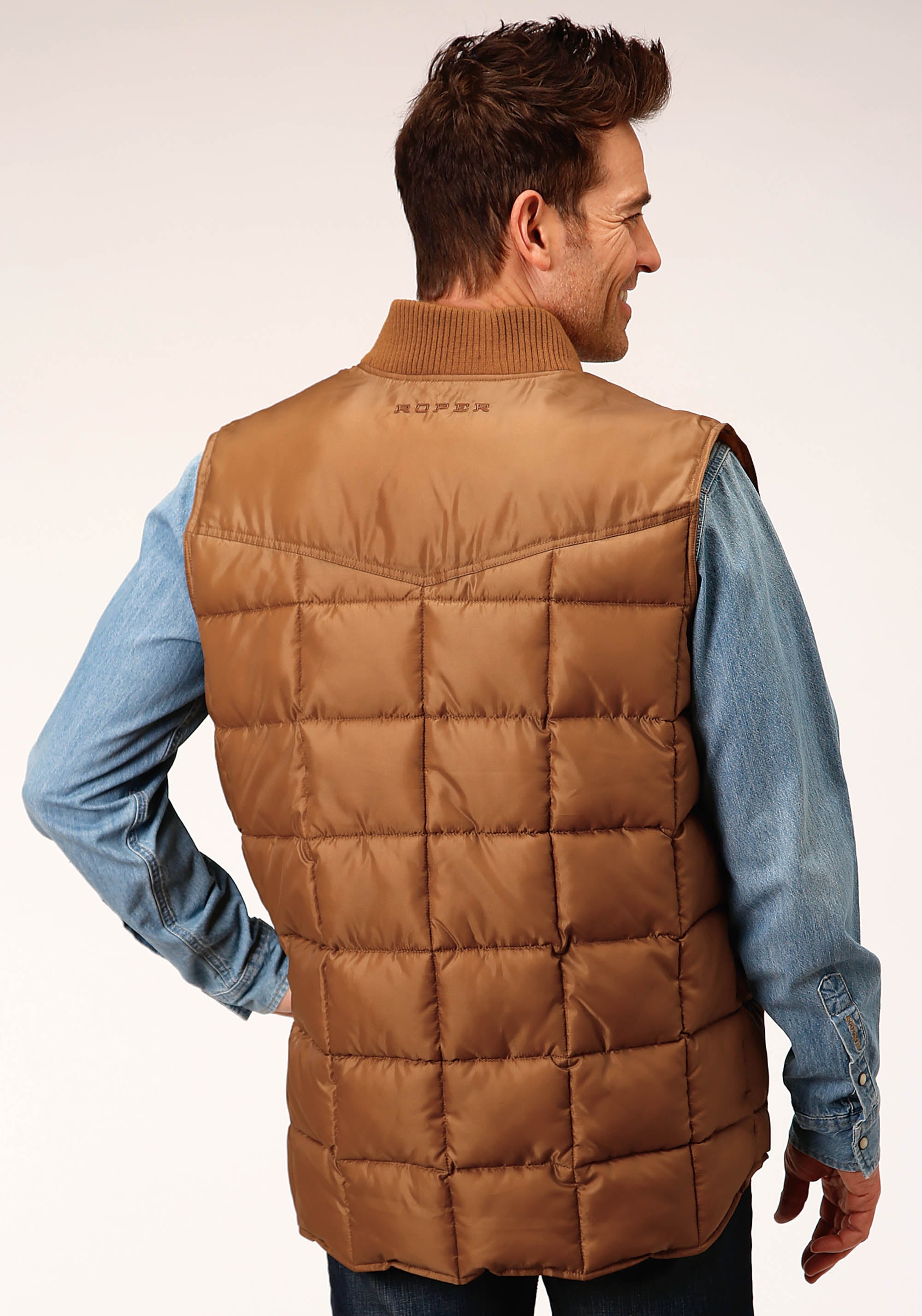 Roper Mens Caramel Men's Vest - Flyclothing LLC