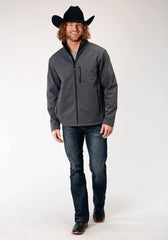 Roper Mens Heather Grey Soft Shell Jacket - Flyclothing LLC