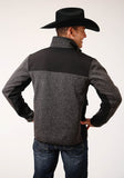 Roper Mens Charcoal Sweater Knit Jacket - Flyclothing LLC