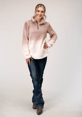Roper Womens Polar Fleece Dip Dye Pullover - Flyclothing LLC