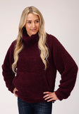 Roper Womens Wine Polar Fleece Pullover