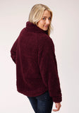 Roper Womens Wine Polar Fleece Pullover - Flyclothing LLC