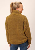 Roper Womens Teddy Bear Brown Polar Fleece Pullover - Flyclothing LLC