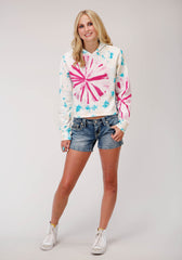 Roper Womens Knit Tie Dye French Terry Sweatshirt Sweatshirt - Roper