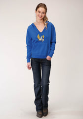 Roper Womens Rider And Cactus Screen Print Hoodie - Roper