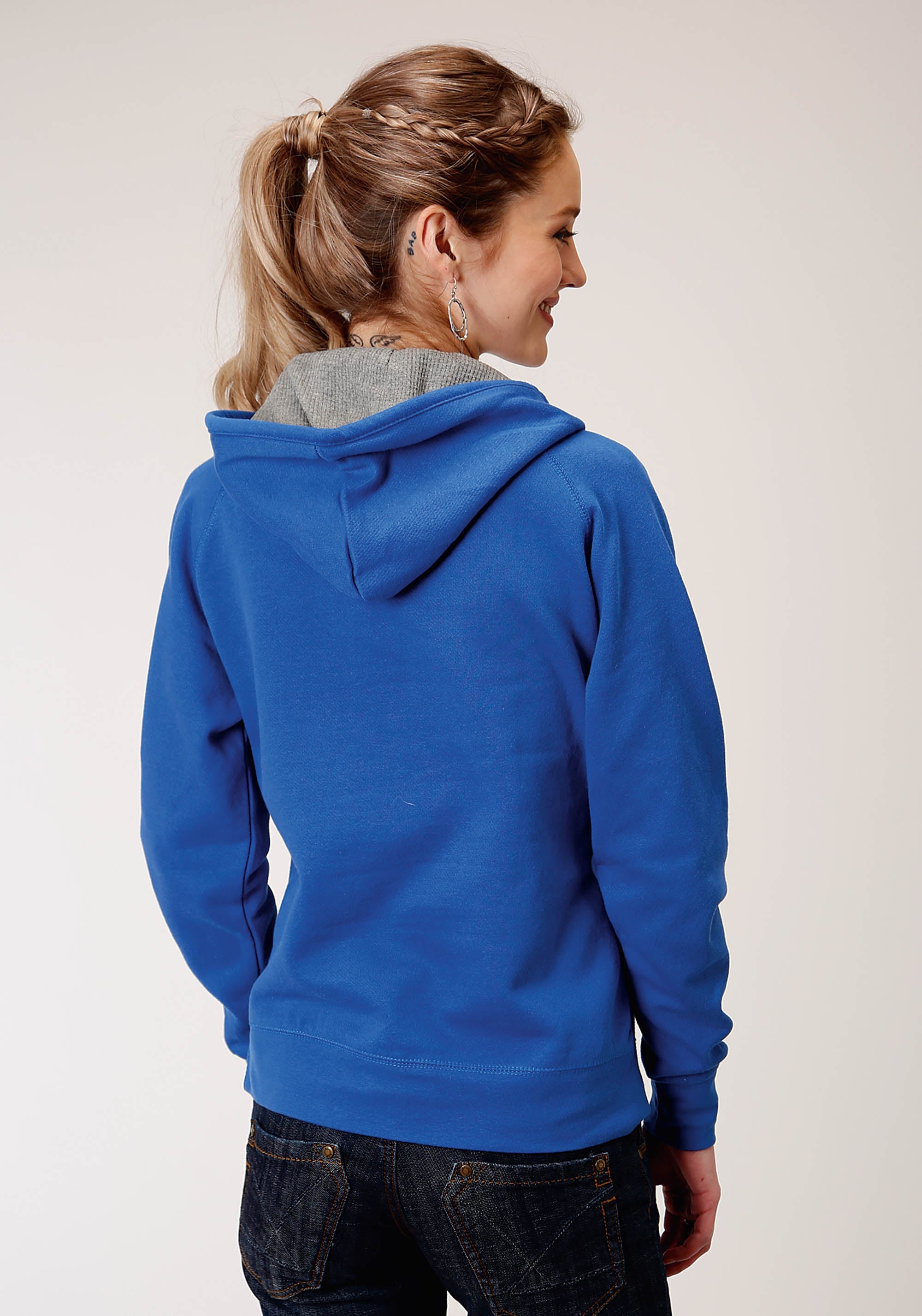 Roper Womens Rider And Cactus Screen Print Hoodie