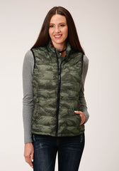 Roper Womens Down Parachute Camo Down Filled Vest