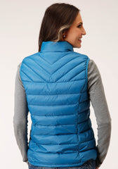 Roper Womens Down Cushable Down Filled Vest Teal - Flyclothing LLC