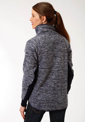 Roper Womens Navy Micro Fiber Fleece Jacket