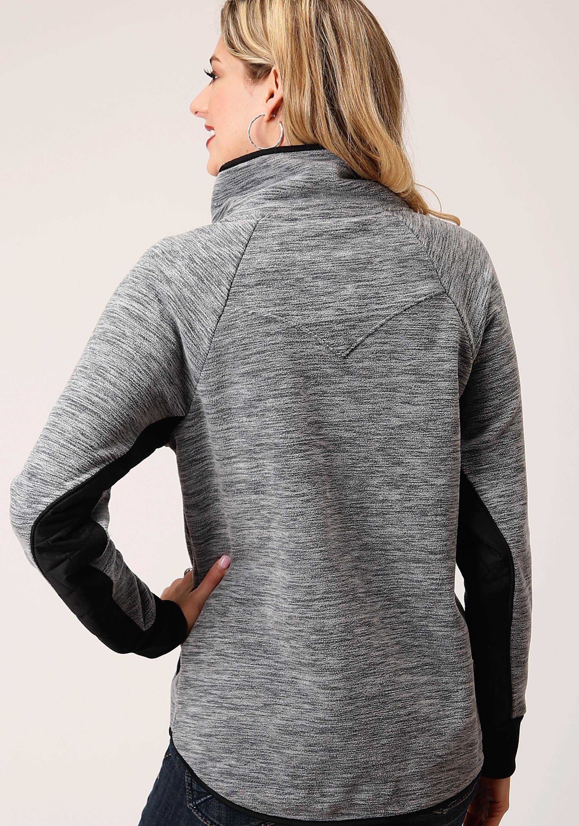 Roper Womens Heathered Grey Fleece Pullover