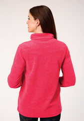 Roper Womens Melange Neon Pink Micro Fleece Pullover - Flyclothing LLC