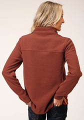 Roper Womens Sienna Rust Micro Fleece Pullover - Flyclothing LLC