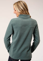 Roper Womens Misty Green Micro Fleece Pullover - Flyclothing LLC