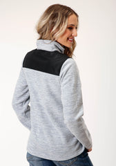 Roper Womens Hthr Grey Micro Fleece Pullover - Flyclothing LLC