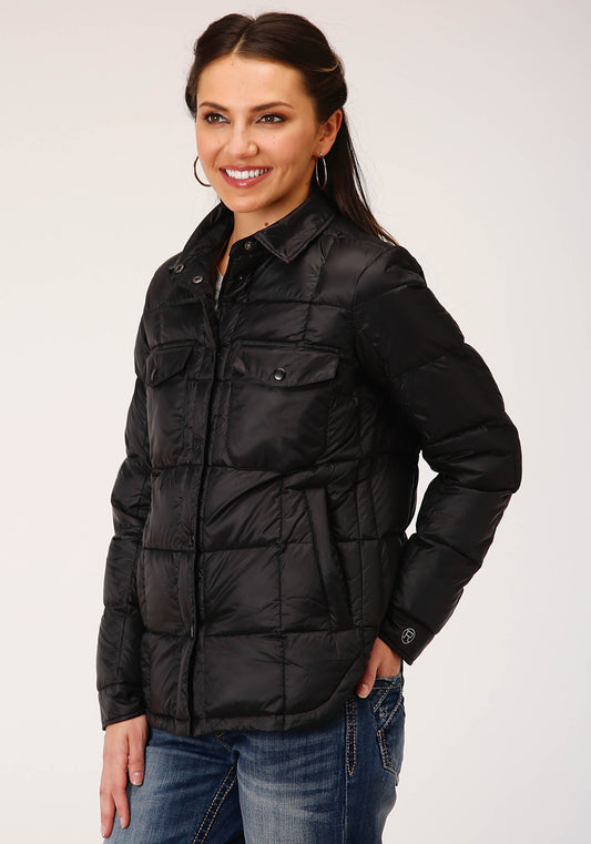 Roper Womens Parachite Jacket With Downfill Black