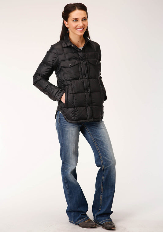 Roper Womens Parachite Jacket With Downfill Black - Flyclothing LLC