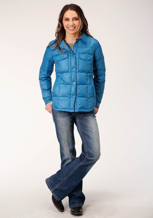 Roper Womens Parachite Jacket With Downfill Teal - Flyclothing LLC