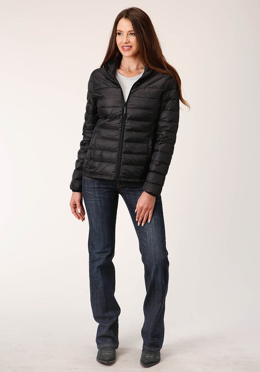 Roper Womens Black Nylon Down Proof Jacket - Flyclothing LLC